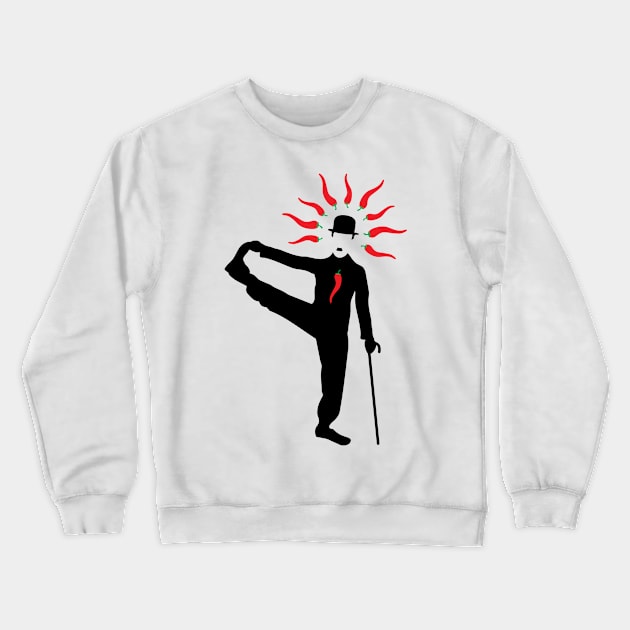 Chili Pepper Chaplin Crewneck Sweatshirt by dali